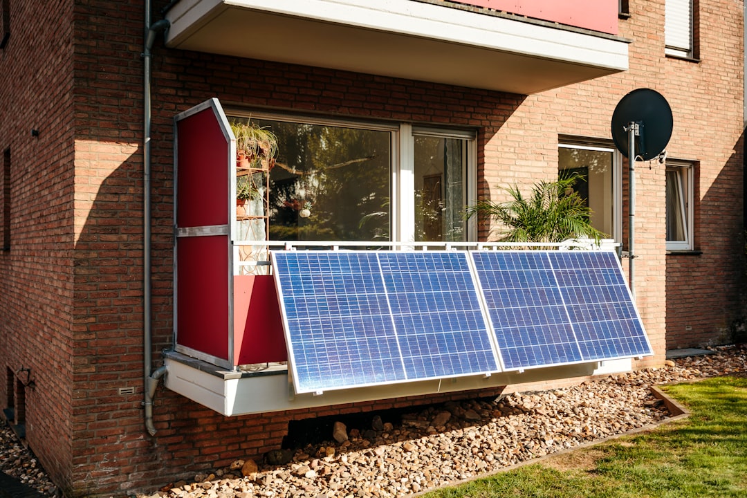 Plug-in solar panels on a balcony
